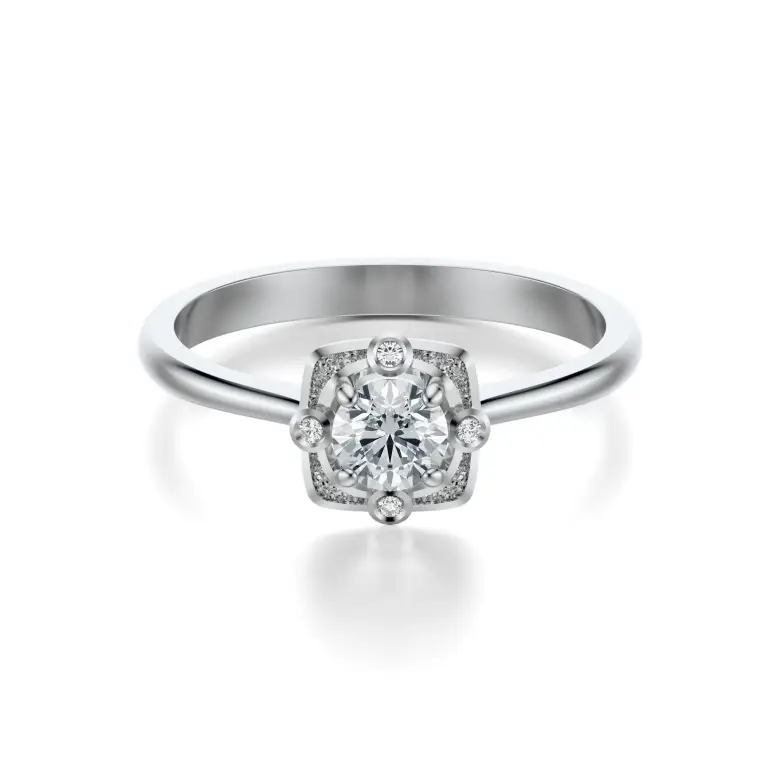 Pierścionek białe złoto z diamentami AJPZ_137